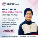 Doctor examining patient hand and wrist for pain causes and carpal tunnel diagnosis by Dr. Mona Mubarak
